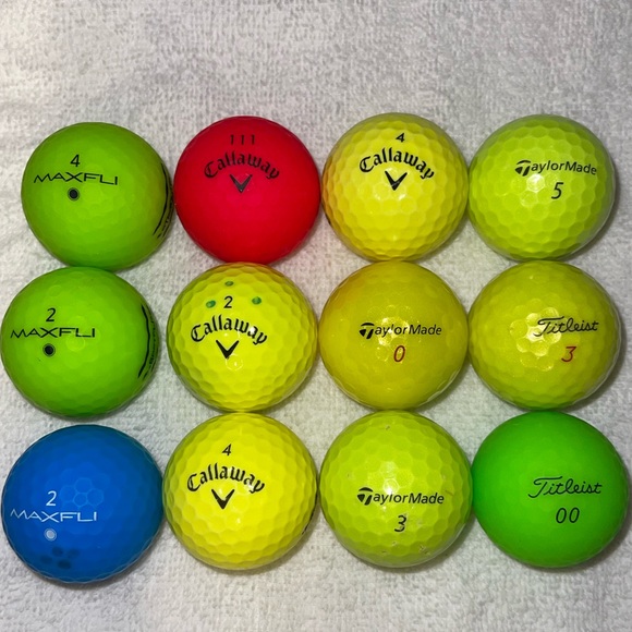 TaylorMade Accessories - 12 Used Neon Golf Balls